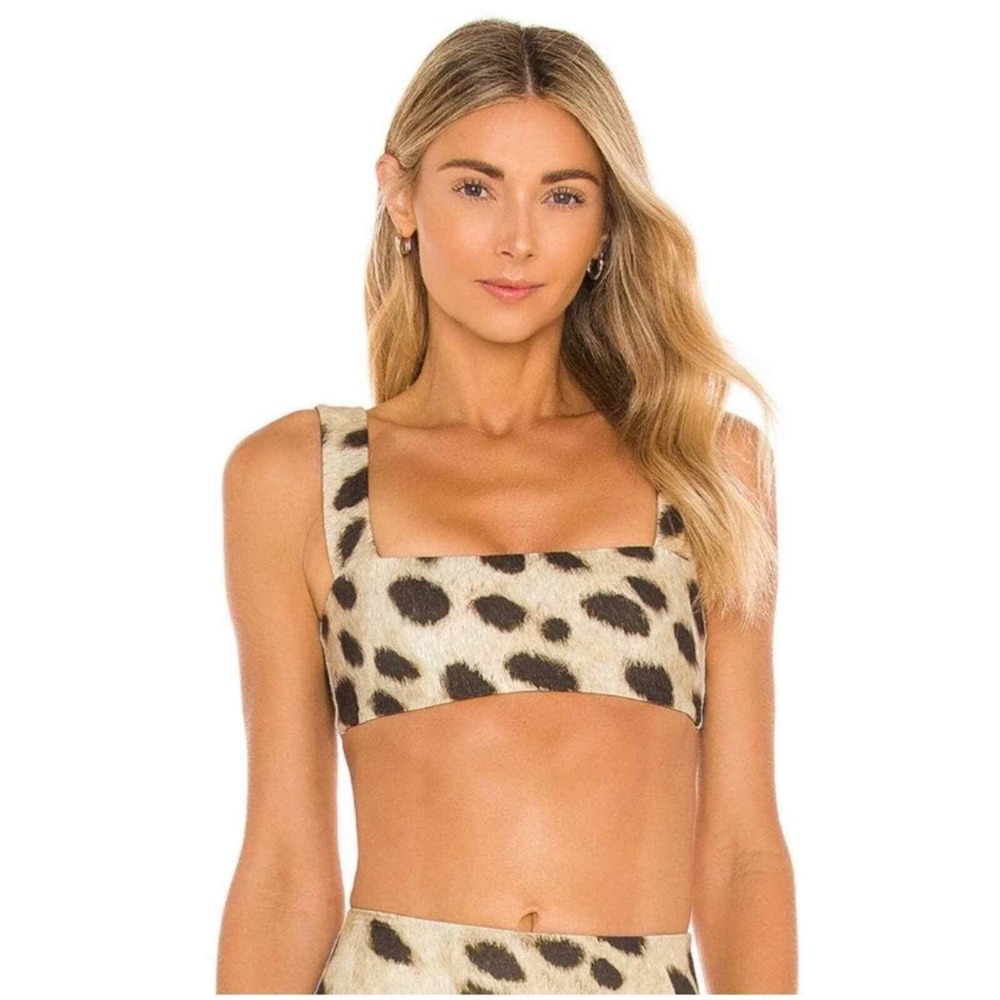 NWT WeWoreWhat Leopard‎ Bandeau Bra Large